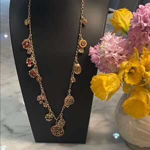 Joan Rivers Victorian Flowers Locket charm necklace